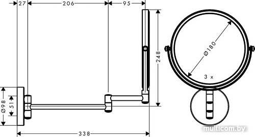 Hansgrohe Зеркало Logis Universal 73561000