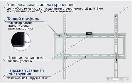 Кронштейн Kromax IDEAL-3W (белый)