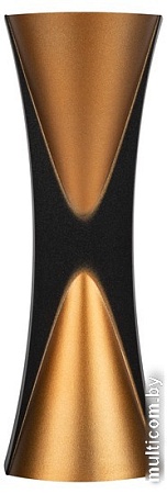 Фасадный светильник ЭРА WL43 BK+GD светодиодная 6Вт 3500К IP54 Б0054422 (черный/золото)