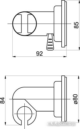 Держатель душевой лейки Rubineta Titan