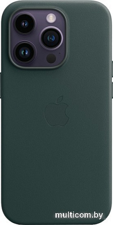 Чехол для телефона Apple MagSafe Leather Case для iPhone 14 Pro (зеленый лес)