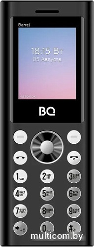 Кнопочный телефон BQ-Mobile BQ-1858 Barrel (черный/серебристый)