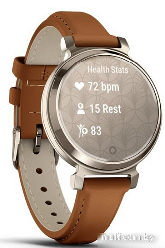 Умные часы Garmin Lily 2 Classic (кремовое золото/коричневый)