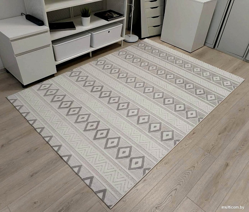 Ковер для жилой комнаты Radjab Carpet Сканди Сизаль Прямоугольник 10926C 12250RK (2x2.9, Grii/Krem)