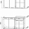 Кухня Интерлиния Мила Лайт 1.4 (дуб золотой)