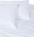 Постельное белье GoodNight Pure Страйп-сатин Евро 417443 (белый)