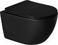 Унитаз White Wave Round (черный матовый)