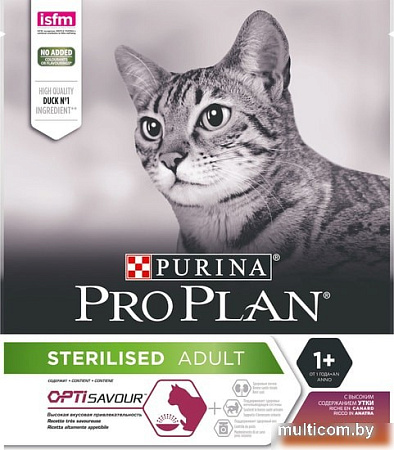 Сухой корм для кошек Pro Plan Sterilised Adult OptiSavour с уткой и печенью 400 г
