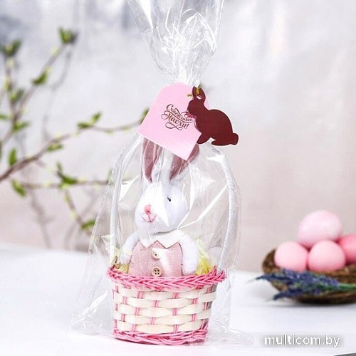 Классическая игрушка Milo Toys Зайка в костюме 5387089 (розовый)