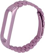 Браслет Bingo металлический, блочное плетение для Xiaomi Mi Band 5/6 (сиреневый)