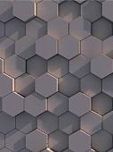 Фотообои Vimala 3D Шестиугольники 3 270x200