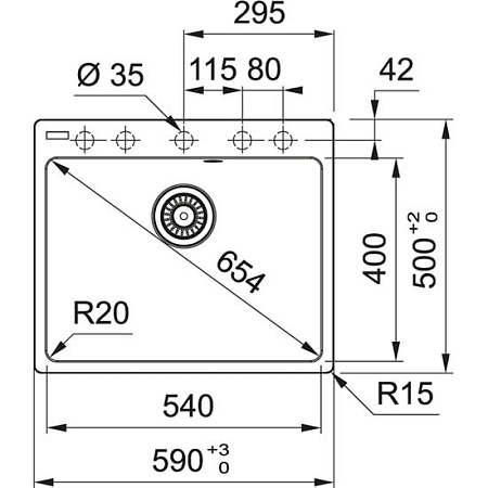Кухонная мойка Franke Centro CNG 610-54 Fragranite 114.0639.662 (белый)