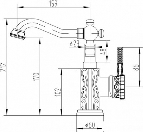 Смеситель ZorG A 114U-BR