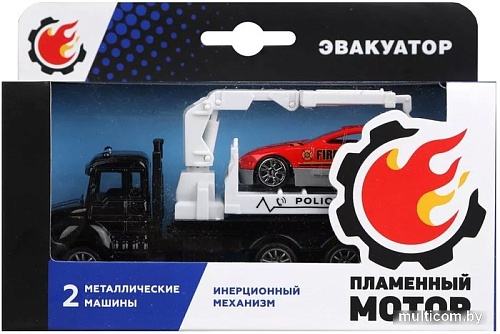 Автомобиль с подъемником Пламенный мотор 870538 (черный)