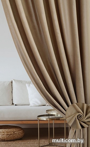 Комплект штор Soft Lines Бархат 9138-D2 2x2.4 м (кофейный, 2 шт)