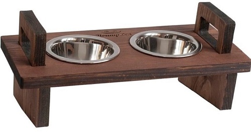 Миски на подставке Чешир Царь 200 мл (коричневый)