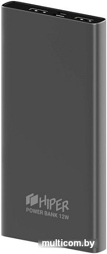Портативное зарядное устройство Hiper Metal10K (серый)