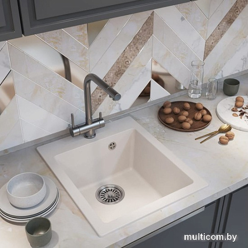 Кухонная мойка Mixline ML-GM14 551906 (белый)