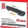 Пленка для ламинирования BRAUBERG глянцевая A4 60 мкм 100 шт 531452