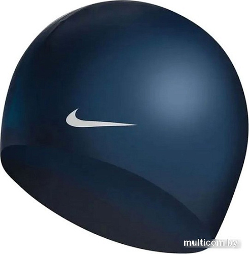 Шапочка для плавания Nike Solid Silicone 93060440 (темно-синий)