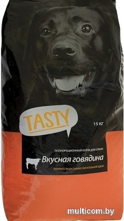 Сухой корм для собак Tasty Для взрослых собак с говядиной 2.2 кг