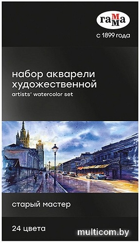 Акварельные краски Гамма Старый Мастер 24 150620211 (кюветы)