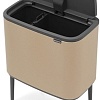 Brabantia Bo Touch Bin 11+23 л (минерально-золотой)