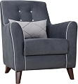Интерьерное кресло Нижегородмебель Френсис ТК 267 (офелия/амиго велюр, темно-серый)