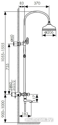 Душевая система Kaiser Aria 03182-3