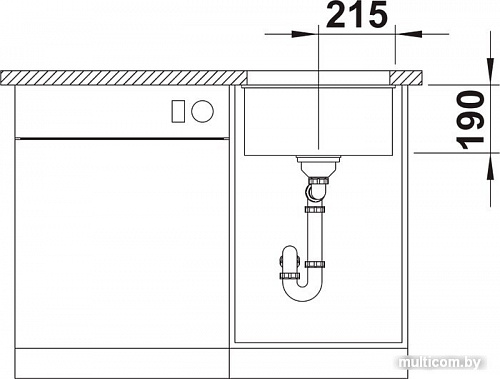 Кухонная мойка Blanco Rotan 400-U 521334 (белый)