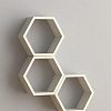 Полка DOMAX FHS 300 Hexagonal Shelf BI 300x260x115x18 (белый)
