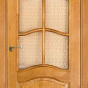Межкомнатная дверь Юркас ПМЦ № 7 ДО 70x200 (светлый лак, стекло мателюкс бронза матовое)