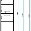 Эстет Шкаф-пенал Vegas R 40x32x174.7 ФР-00003494