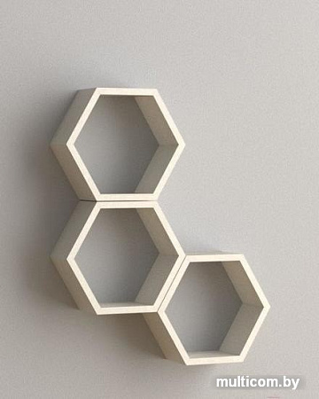 Полка DOMAX FHS 300 Hexagonal Shelf BI 300x260x115x18 (белый)