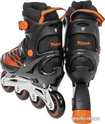 Роликовые коньки Ricos Stream PW-153B L (р. 40-43, черный/оранжевый)