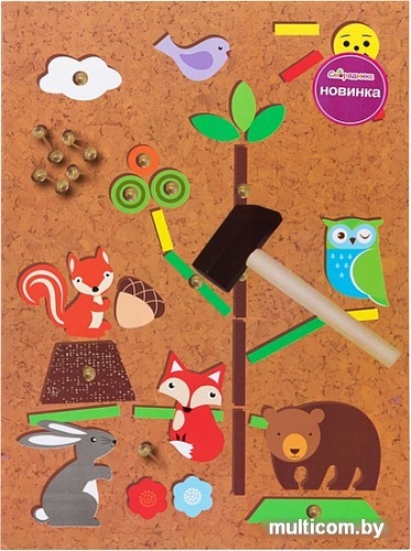 Конструктор/игрушка-конструктор Смородинка Лесные зверюшки 70-0715