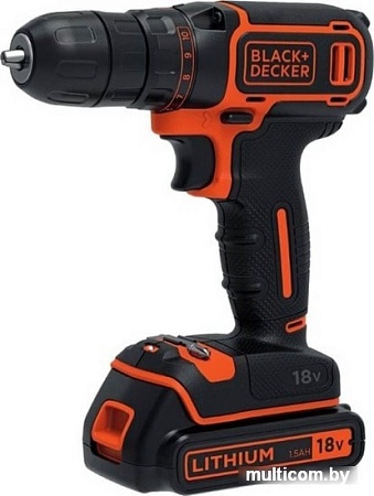 Дрель-шуруповерт Black & Decker BDCDC18B (с 2-мя АКБ, без кейса)