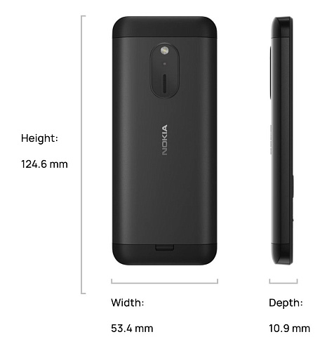 Кнопочный телефон Nokia 230 (2024) Dual SIM TA-1609 (черный)