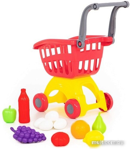 Тележка игрушечная Полесье Мини с набором продуктов №14 71385