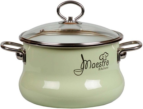 Кастрюля СтальЭмаль Maestro 8ST205S (салатовый)