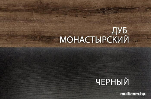 Шкаф-витрина Anrex Jagger 2V2D1S Дуб Монастырский/Черный