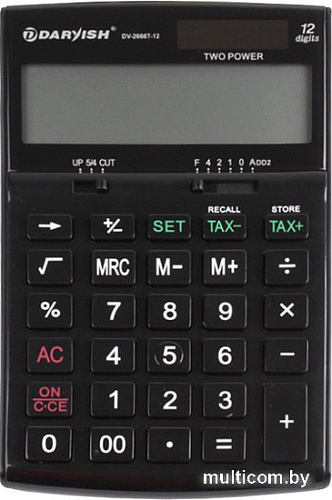 Бухгалтерский калькулятор Darvish DV-2666T-12K (черный)