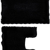 Набор ковриков Home One Chenille U-shape 410401 50х80/50х60 (черный)