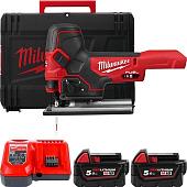 Электролобзик Milwaukee Fuel M18 M18FBJS-502X 4933464800 (с 2-мя АКБ, кейс)