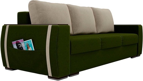 Диван Лига диванов Брион 101766 (зеленый/бежевый)