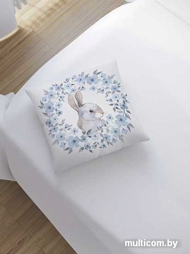 Чехол на подушку JoyArty Цветочный кролик sl_13892