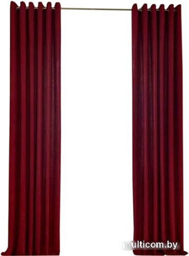 Комплект штор Модный текстиль Канвас 01L 112MTKANVASMO2-3 2.5x4.2 (2шт, марсала/серебряный)