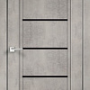 Межкомнатная дверь Velldoris Next 1 90x200 (муар светло-серый, лакобель черный)
