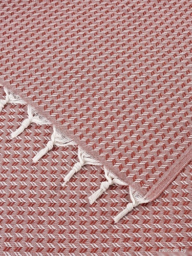 Meteor Devone с бахромой 200x230 (12309 терракотовый)