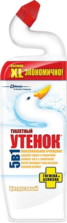 Средство для унитаза Туалетный Утенок 5 в 1 Цитрус 0.9 л